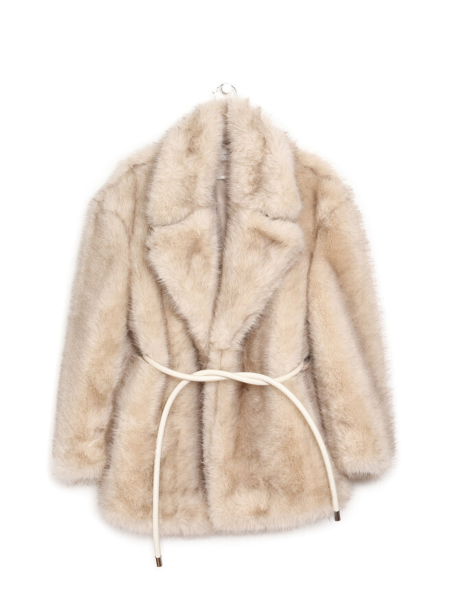 SPORTMAX Manteau en Fausse Fourrure Rosaria