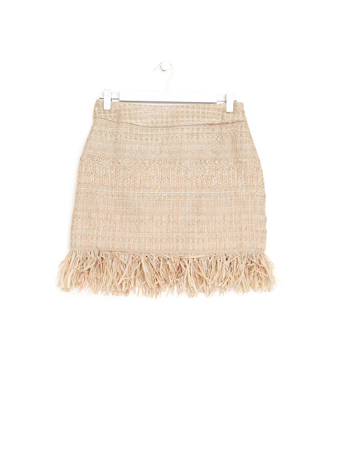 SMYTHE Fringe Jacquard Mini Skirt
