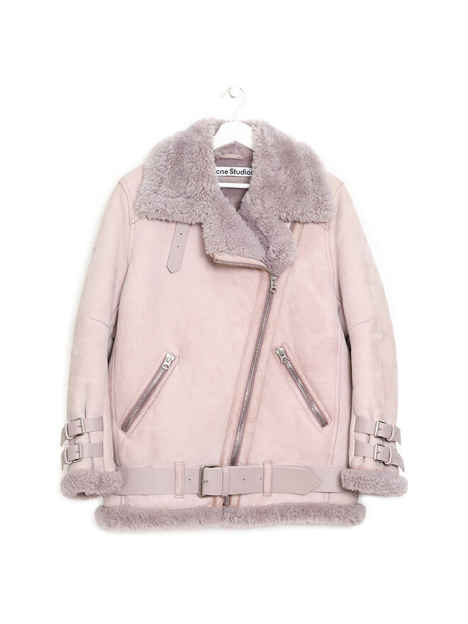 Acne Studios Veste asymétrique en shearling