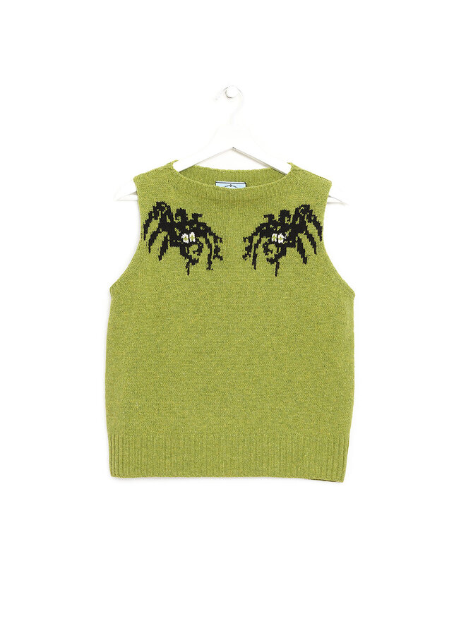 PRADA Gilet en Tricot avec Motif Araignée