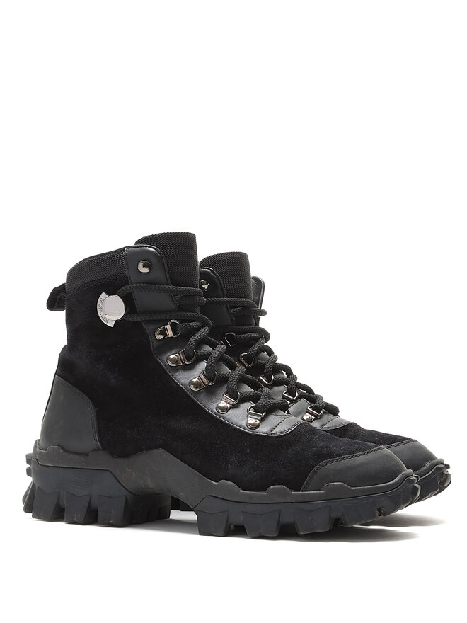 MONCLER Suede and Leather Ankle Boots