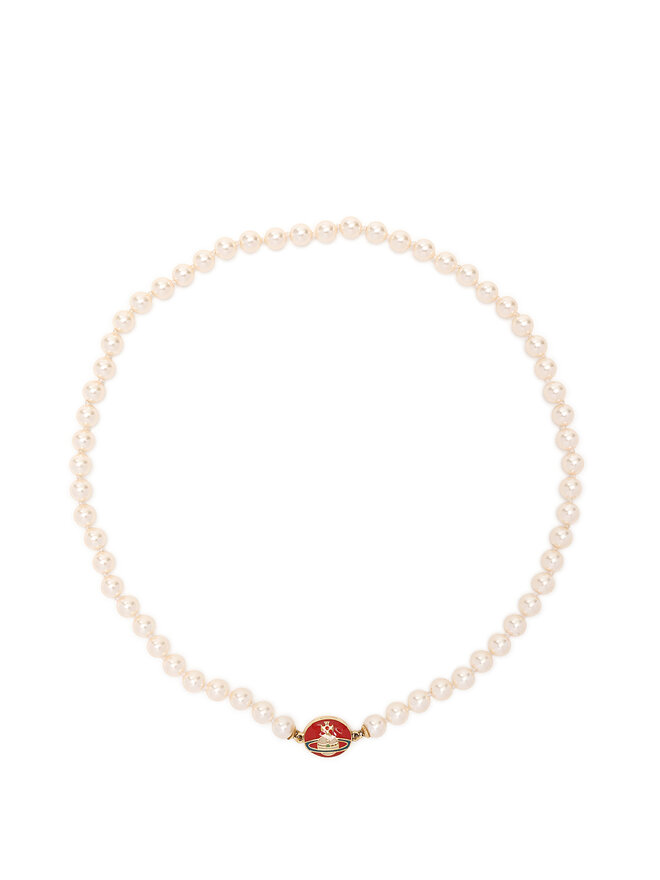 Vivienne Westwood Pearl Necklace with Gold Box Clasp