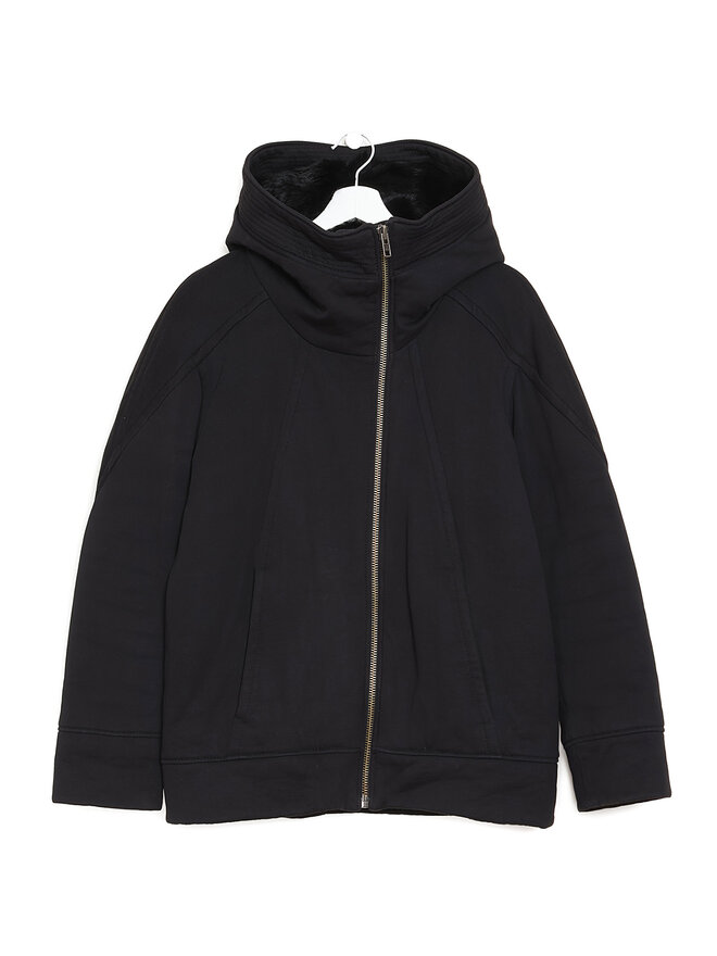 HELMUT LANG Veste à Capuche avec Garniture en Fourrure