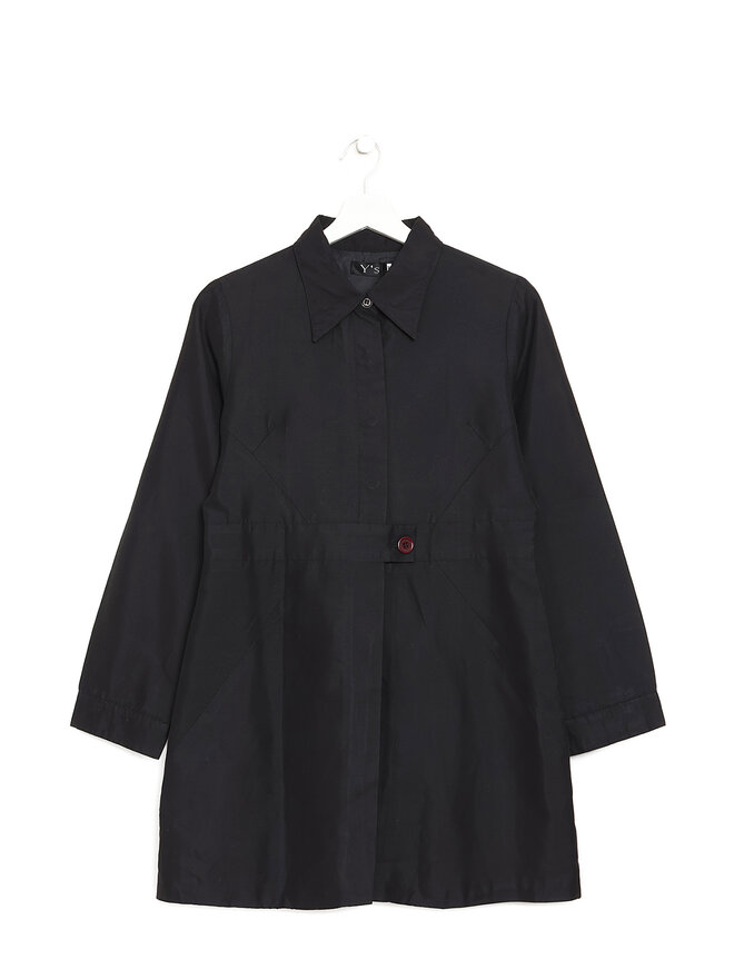 Y's Chemise Noir à Boutonnage Croisé