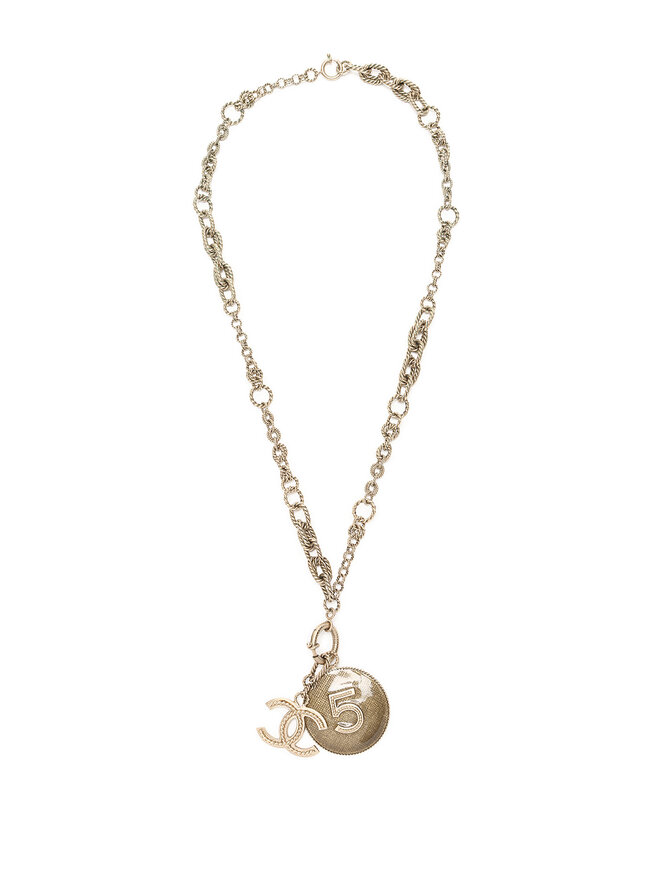 CHANEL Collier Chanel à breloques CC & No. 5