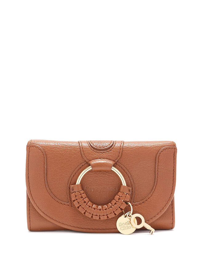 See by Chloé Portefeuille en cuir grainé avec anneau tressé