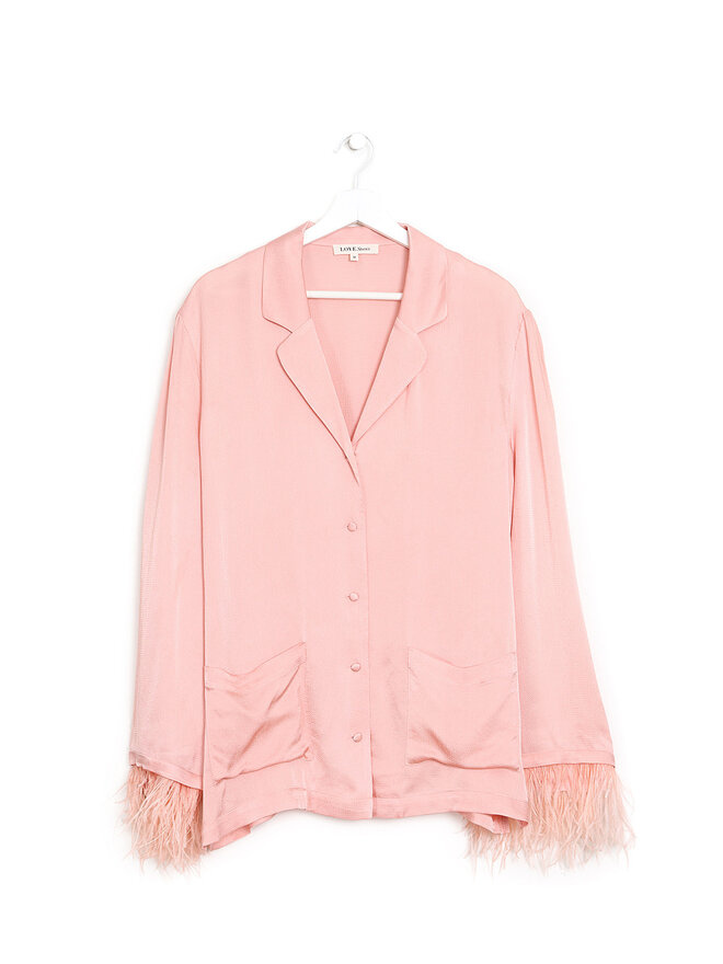 Love Stories Blanca Satin Pajama Shirt