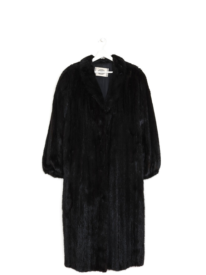 La Pelleterie Radisson Manteau mi-long en fourrure noire