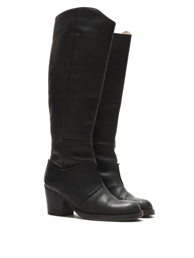 Acne Studios Grained Leather Knee-High Boots