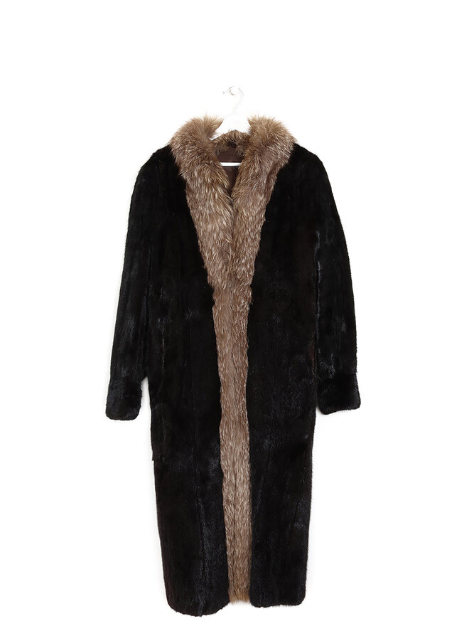 Fourrures Vintage Brown Fur Coat