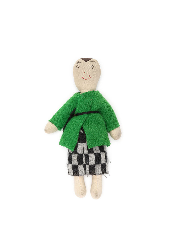 MARNI Fabric Doll with Checkered Skirt