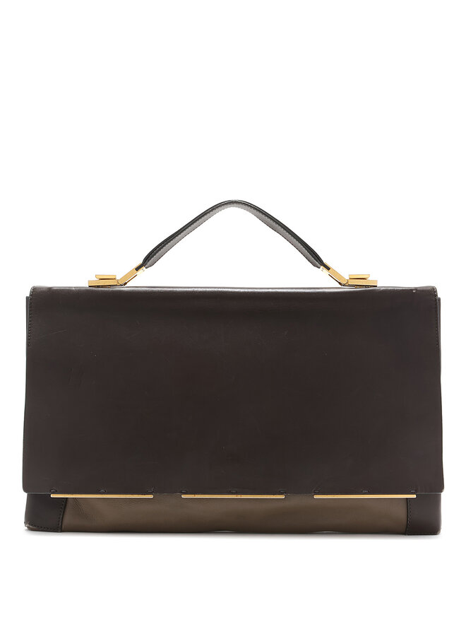 LANVIN Smooth Leather Shoulder Bag