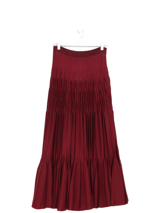 ALAÏA Pleated Ankle-Length Skirt