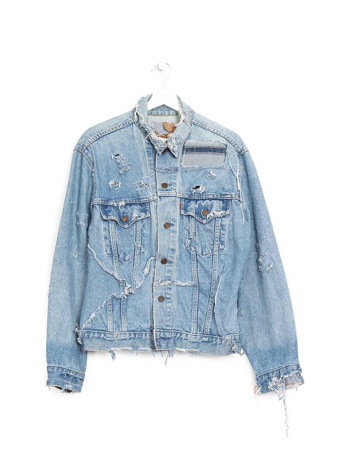 Resurrection Veste en Jean Délavée
