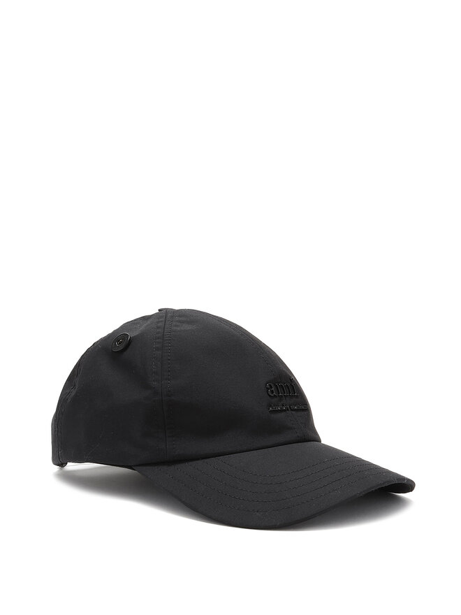 AMI Alexandre Mattiussi Black Nylon Cap