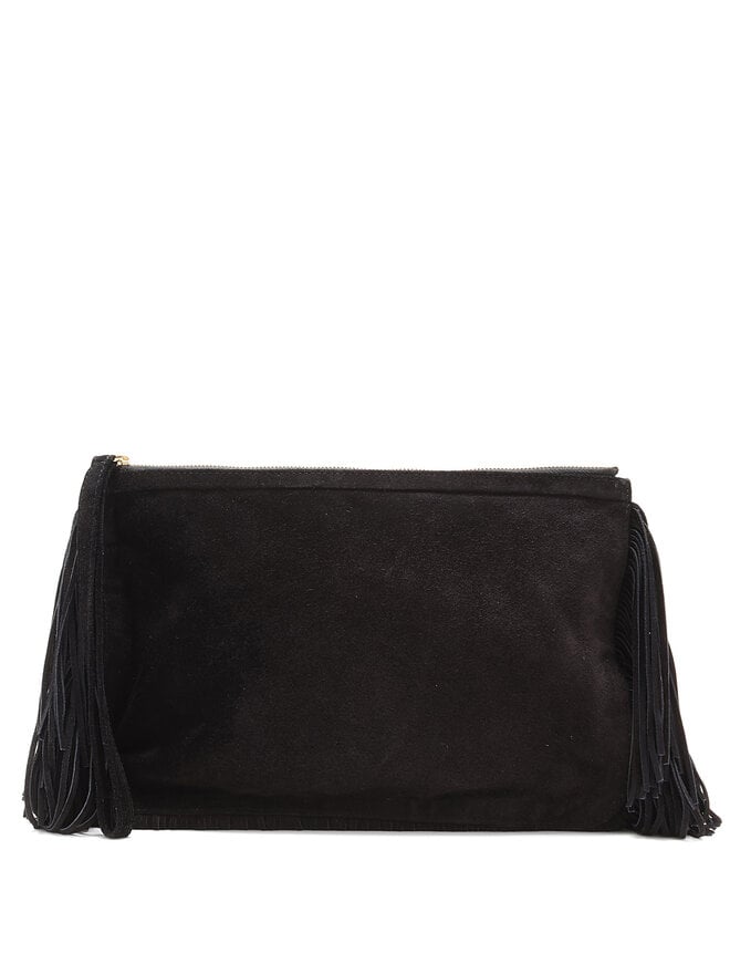 PIERRE HARDY Fringed Suede Clutch