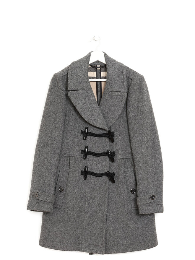 BURBERRY Toggle Closure Wool Coat