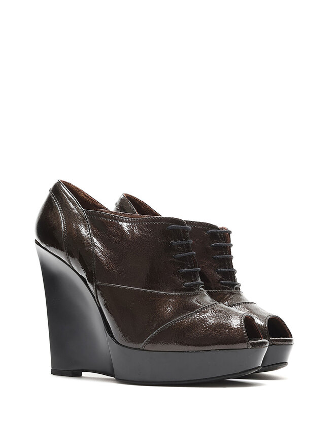 MARNI Geometric Pattern Platform Wedge Sandals