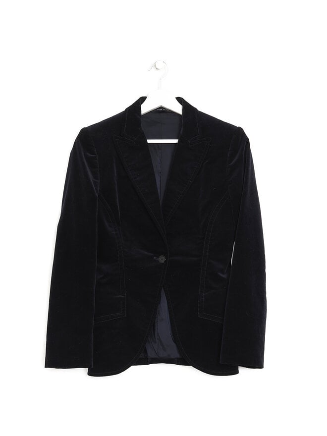 GUCCI Slim Fit Velour Blazer