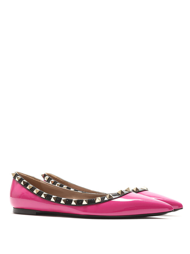 VALENTINO Rockstud Patent Ballet Flats