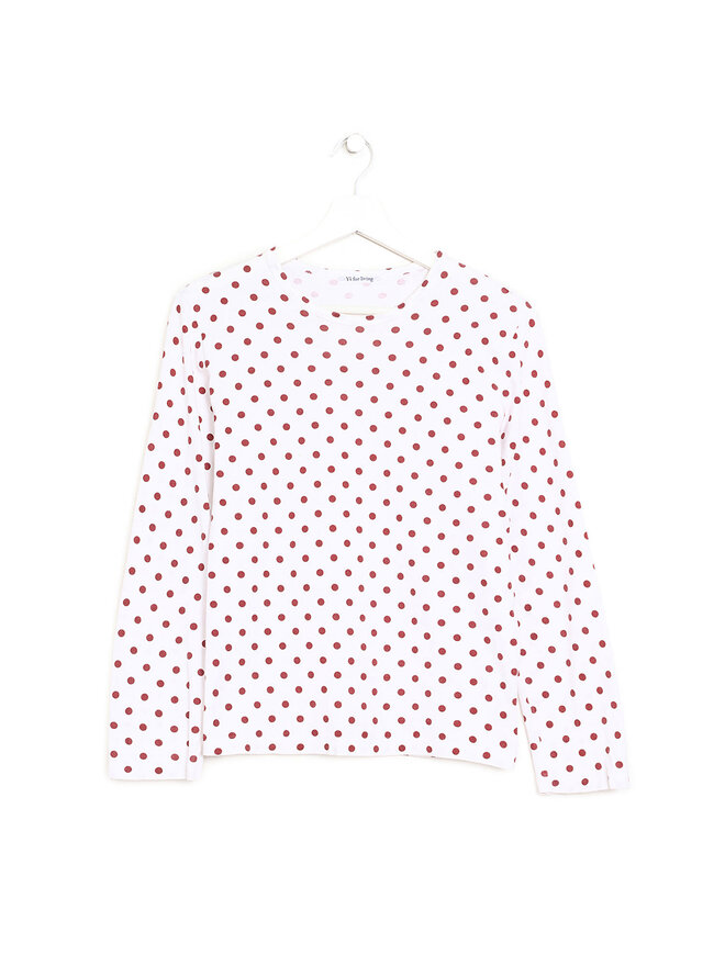 Y's Polka Dot Long Sleeve T-shirt