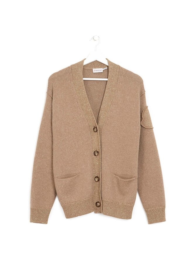 MONCLER Cardigan en laine à encolure en V