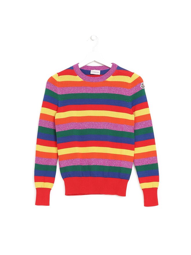 MONCLER Multicolor Striped Cotton Sweater