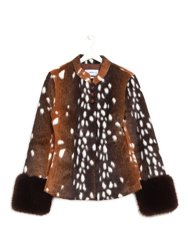 Carelli Animal Print Faux Fur Coat
