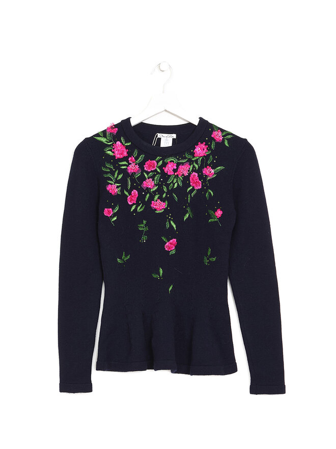 Oscar de la Renta Pull à Appliqué Floral
