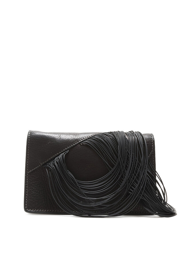 Rick Owens Sac à bandoulière en cuir à franges