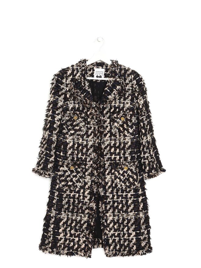 EDWARD ACHOUR Veste en Tweed à Carreaux