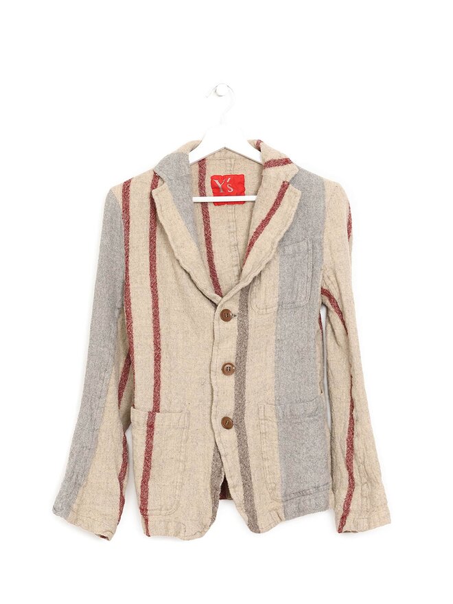 Y's Striped Wool Blazer