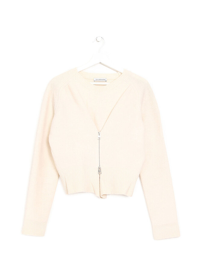 JW ANDERSON Wool Zip Cardigan