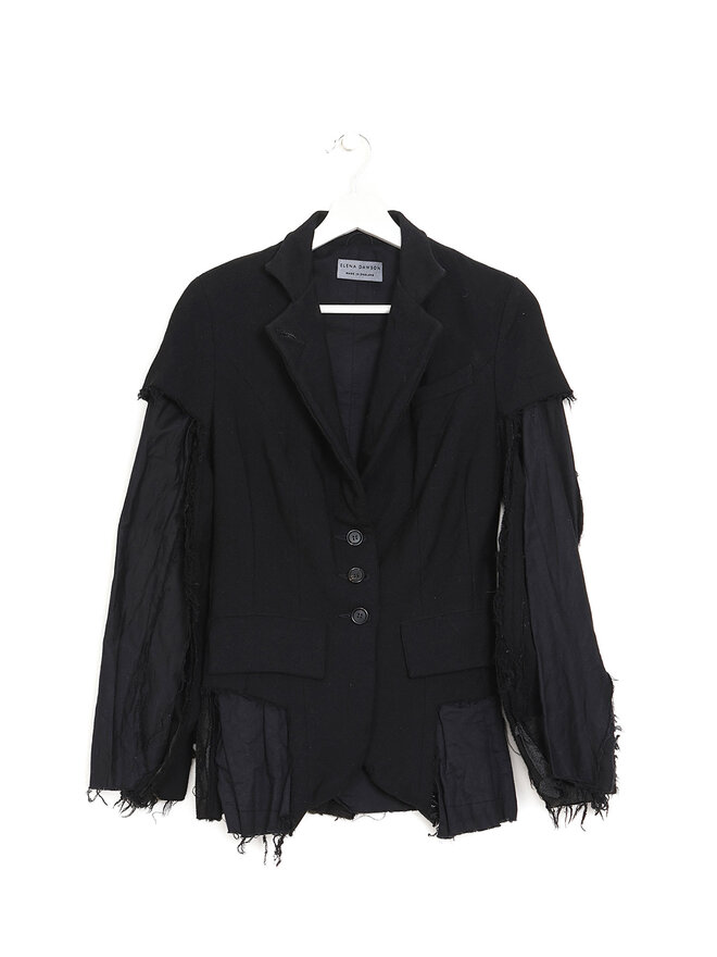 ELENA DAWSON Deconstructed Wool Blazer