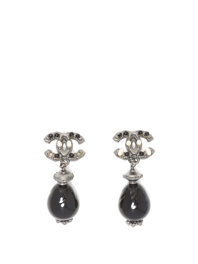 CHANEL Boucles d'oreilles logo CC