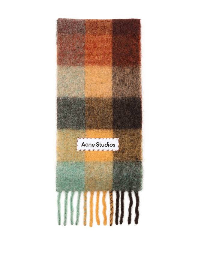 Acne Studios Plaid Mohair Scarf