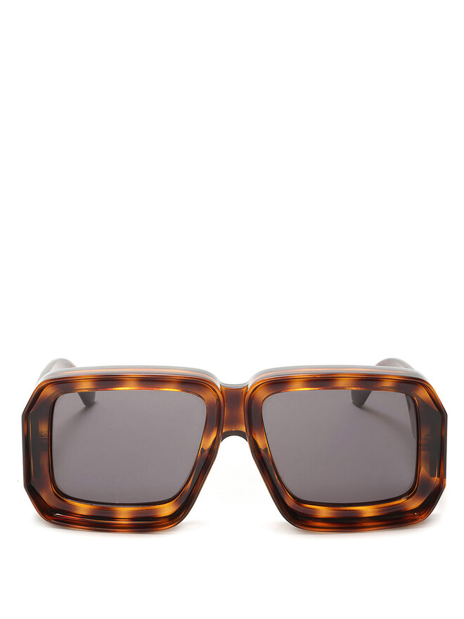 LOEWE Lunettes de soleil carrées écaille de tortue