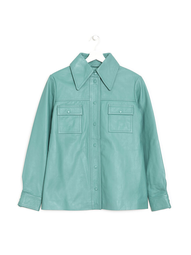 REMAIN Veste Chemise en Cuir Rosalee