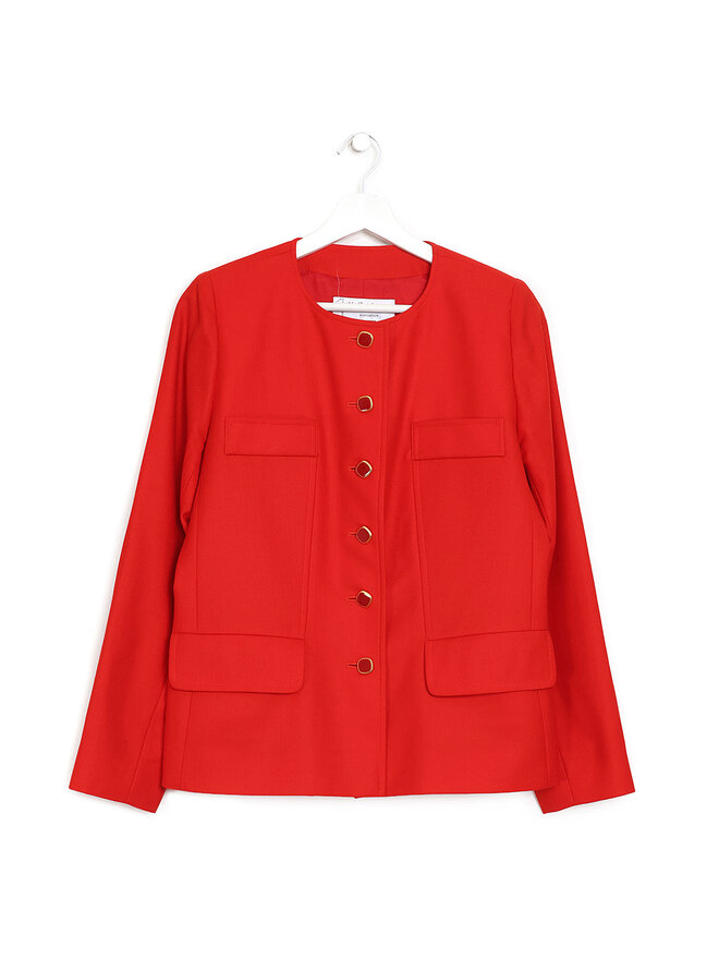 Yves Saint Laurent variations Veste rouge vintage à boutons