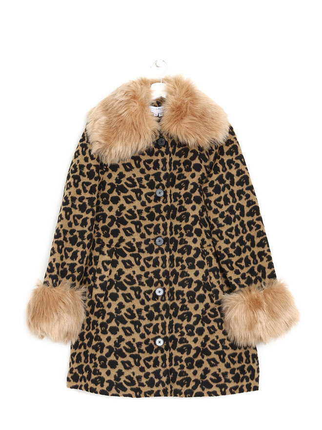 Never Fully Dressed Veste en fausse fourrure motif léopard