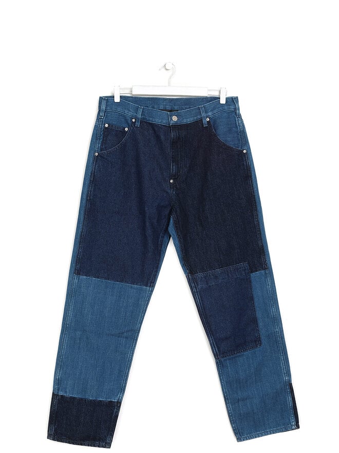 HELMUT LANG Cropped Patchwork Jeans
