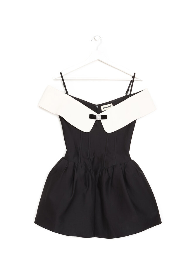 SHUSHUTONG Off Shoulder Slim Mini Dress