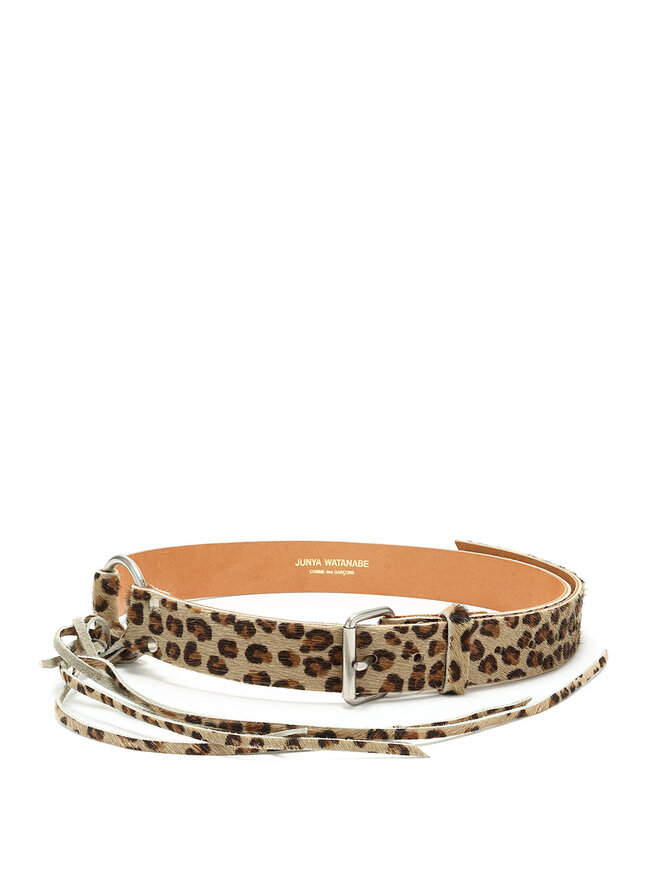 JUNYA WATANABE Leopard Pattern Leather Belt