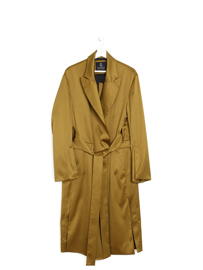 UNTTLD Satin Belted Coat