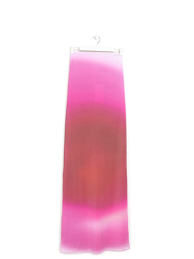 Gimaguas Gradient Pink Strapless Midi Dress