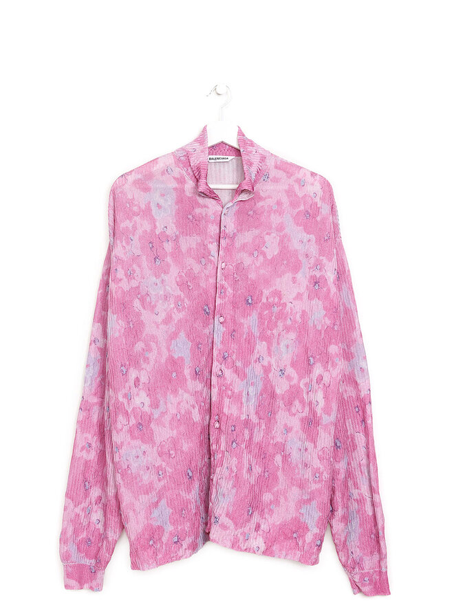 BALENCIAGA Floral Long Sleeve Shirt