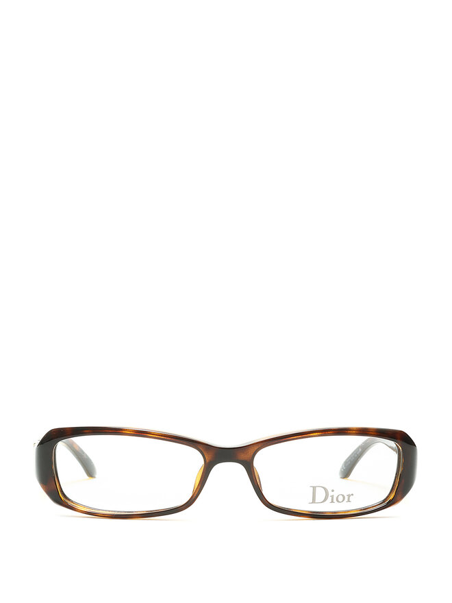 Christian Dior Tortoiseshell Rectangular Glasses