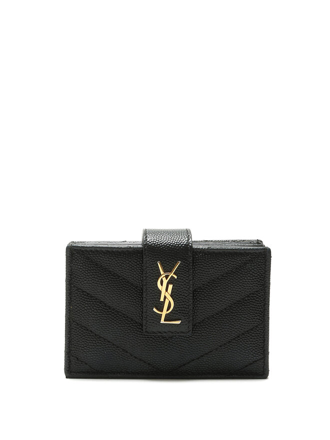 SAINT LAURENT Portefeuille en cuir grainé