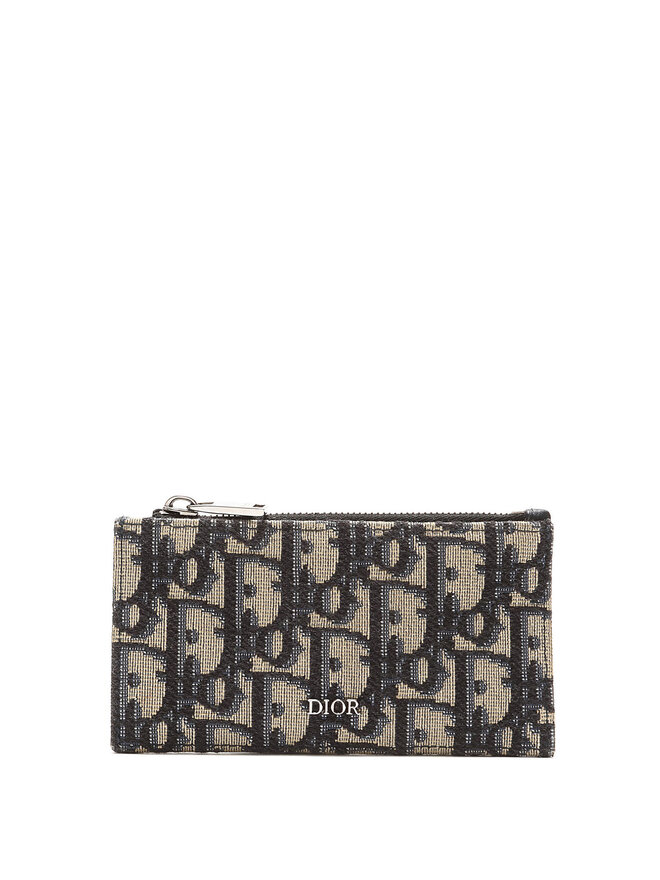 Christian Dior Porte-cartes en toile Dior Oblique