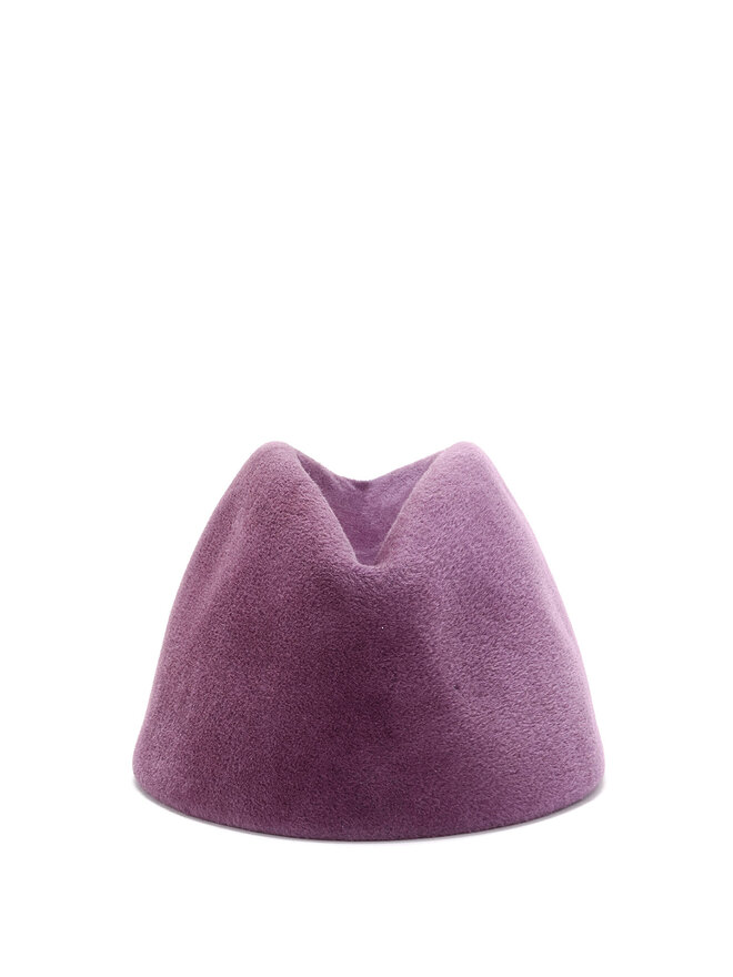 Saint Laurent Rive Gauche Chapeau Ovale en Feutrine Vintage